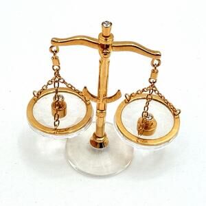 Swarovski Crystal Times Past Balance Weigh Scale & Weights